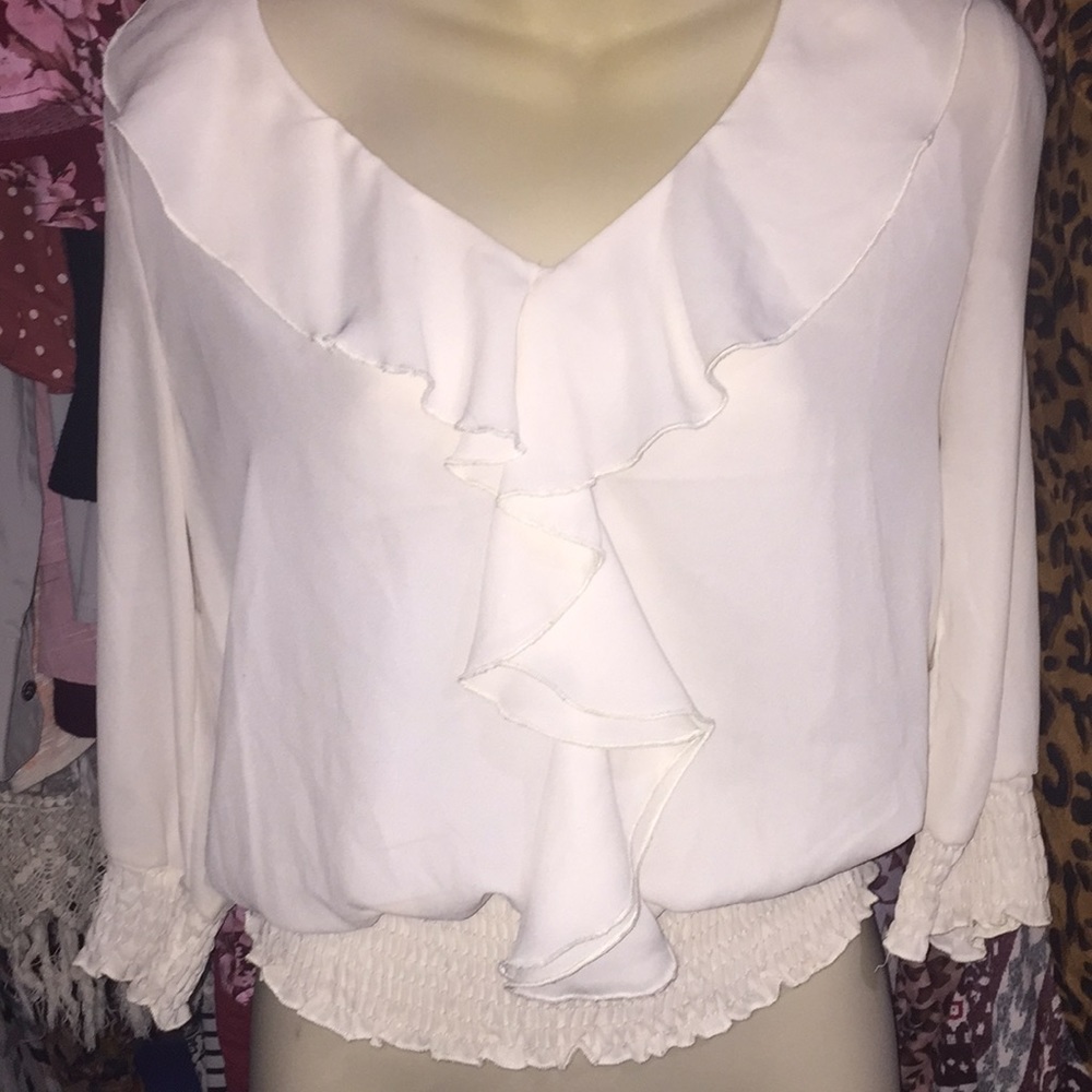 Rue 21 flowy white blouse